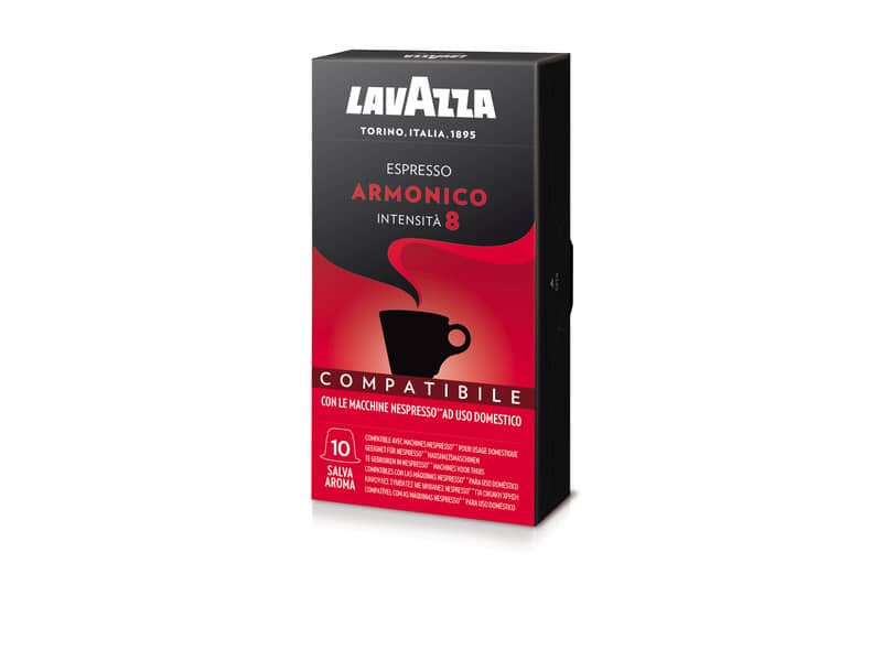 Cialde caffè Lavazza compatibili Nespresso gusto armonico Conf. 10 cialde - 8102