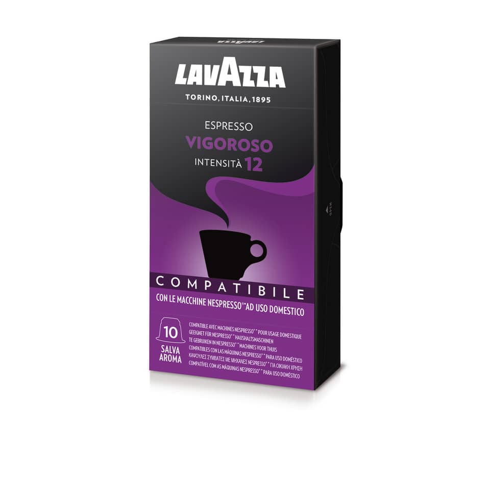 Cialde caffè Lavazza compatibili Nespresso gusto vigoroso Conf. 10 cialde - 8133