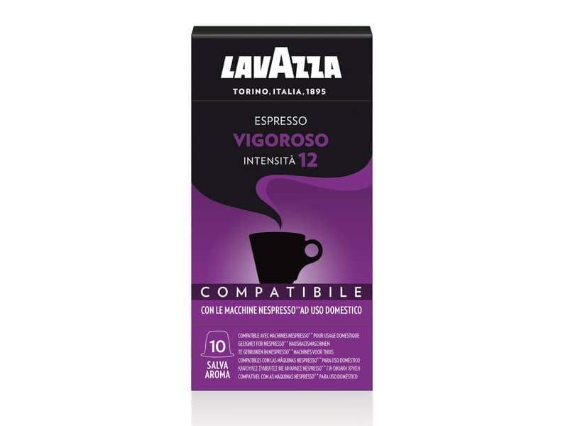 Cialde caffè Lavazza compatibili Nespresso gusto vigoroso Conf. 10 cialde - 8133