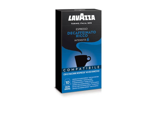 Cialde caffè Lavazza compatibili Nespresso decaffeinato ricco Conf. 10 cialde - 8109