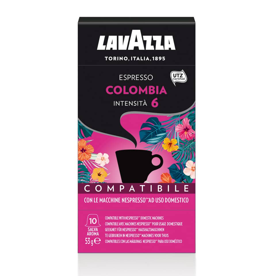 Cialde caffè Lavazza compatibili Nespresso Colombia UTZ Conf. 10 cialde - 8173