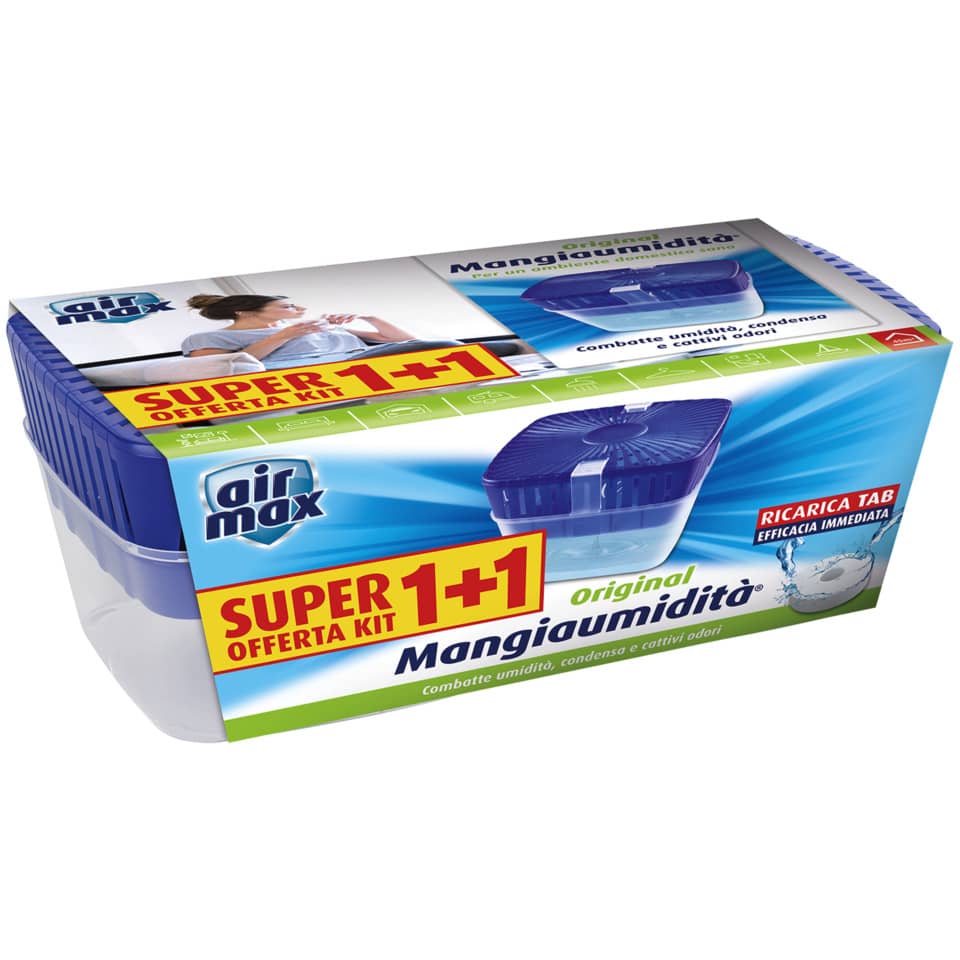 Air Max Dispositivo Mangiaumidità 1+1 450 g + ricarica tab 450 g - D0026