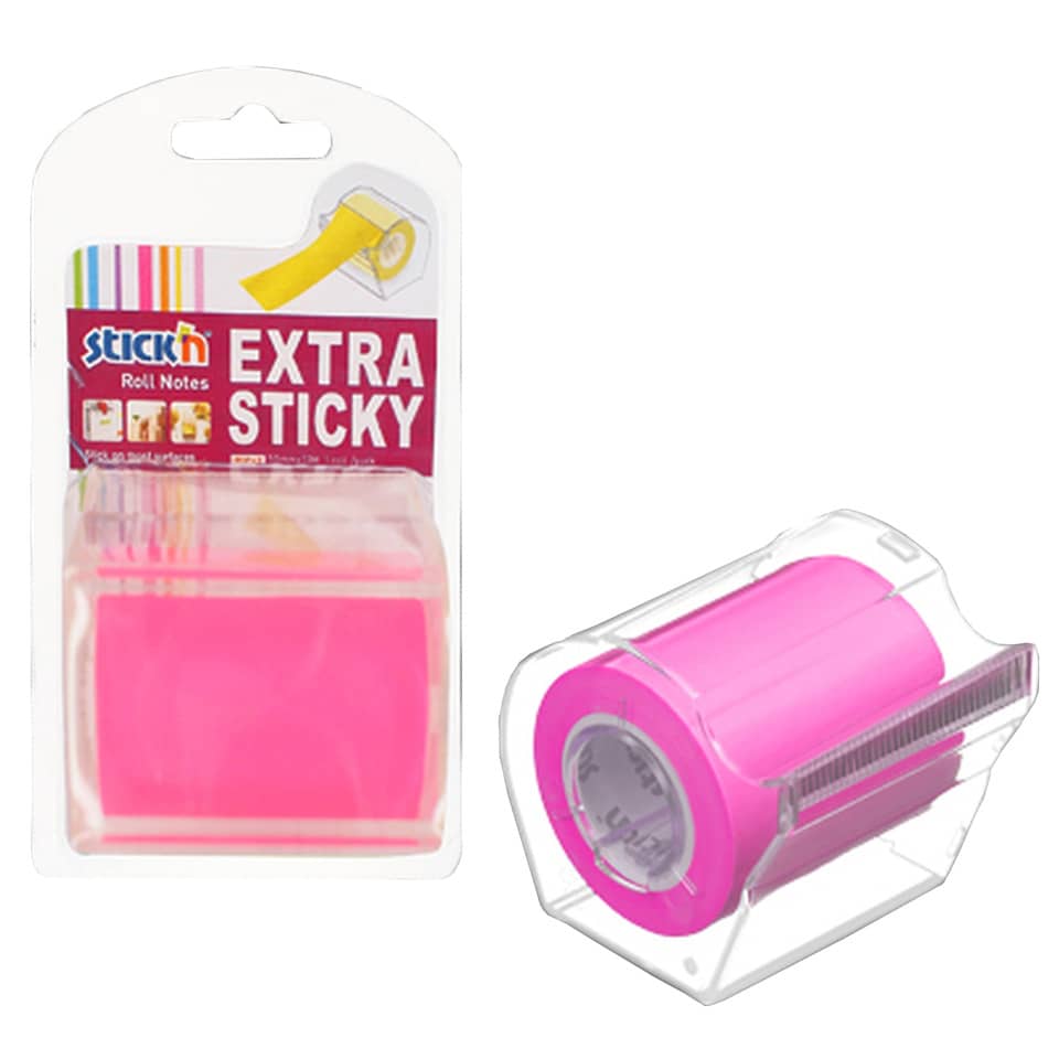 Dispenser nastro adesivo scrivibile Stick'n fucsia 50 mm x 10 m 1 rotolo incluso - 21693