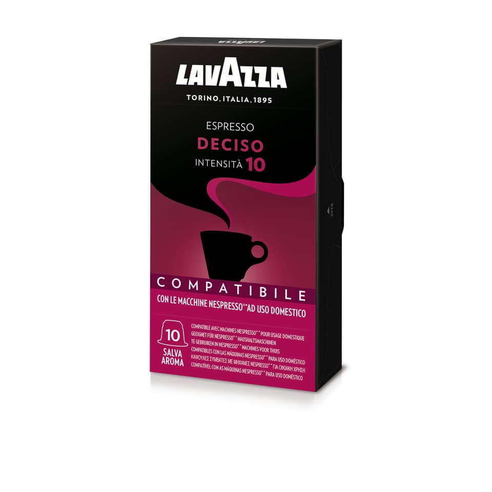 Cialde caffè Lavazza compatibili Nespresso gusto deciso Conf. 10 cialde - 8103