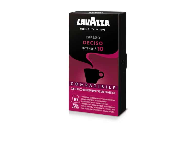 Cialde caffè Lavazza compatibili Nespresso gusto deciso Conf. 10 cialde - 8103