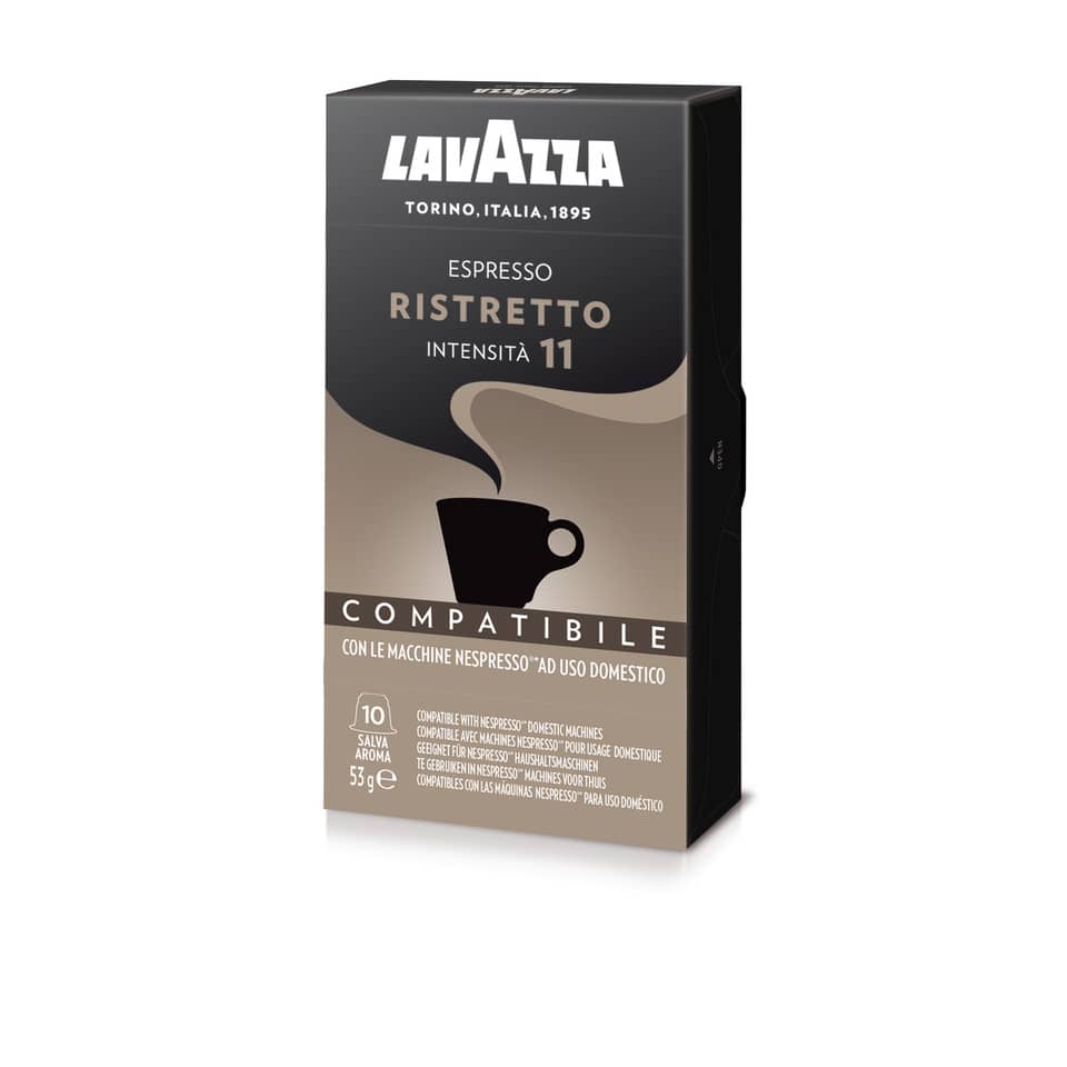 Cialde caffè Lavazza compatibili Nespresso ristretto Conf. 10 cialde - 8153