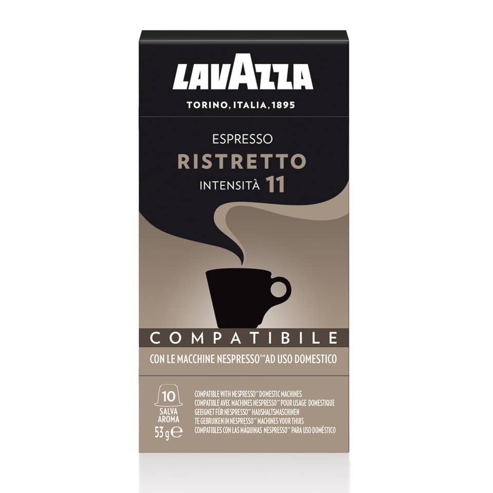 Cialde caffè Lavazza compatibili Nespresso ristretto Conf. 10 cialde - 8153