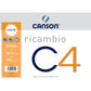 Ricambi Album da disegno Canson C4 liscio - 224 g/m² - 24x33 cm - 20 fogli C400052383