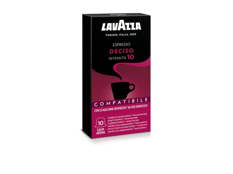 Cialde caffè Lavazza compatibili Nespresso gusto deciso Conf. 10 cialde - 8103