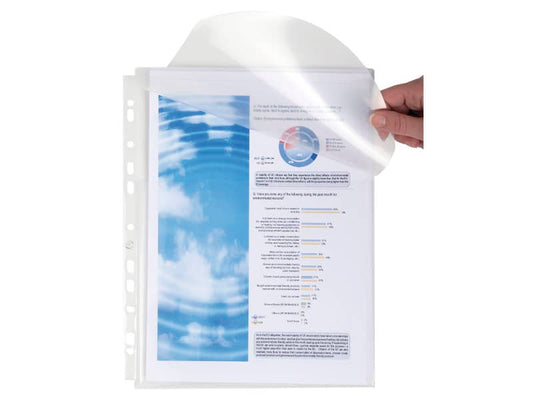 Buste forate a soffietto speciali Exacompta A4 patella in alto trasparenti conf. 10 pezzi -5503E