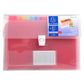 Classificatore Crystal Colours chiusura scatto 33x25 cm - 13 scomparti - cristallo - 55298E