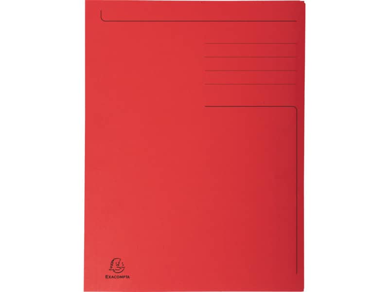 Cartelline a 3 lembi Forever® 24,5x35 cm rosso conf. 50 pezzi - 449003E