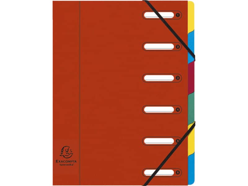 Classificatore Harmonika® 6 divisori - 24,5x32 cm rosso 55065E