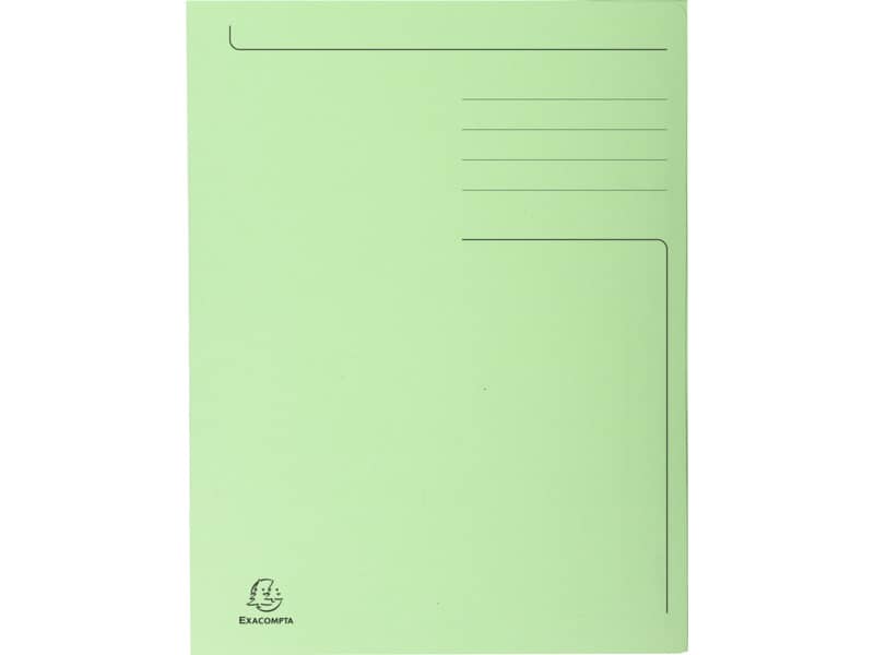 Cartelline a 3 lembi Forever® 24,5x35 cm verde conf. 50 pezzi - 449013E