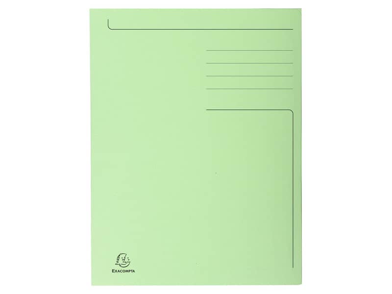 Cartelline a 3 lembi Forever® 24,5x35 cm verde conf. 50 pezzi - 449013E