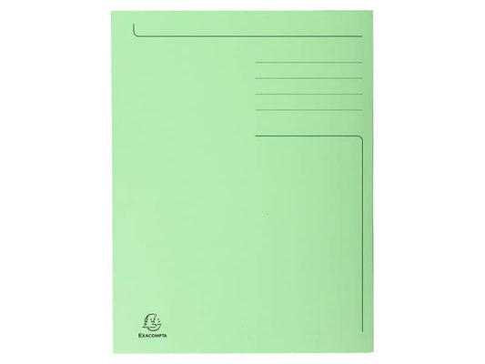 Cartelline a 3 lembi Forever® 24,5x35 cm verde conf. 50 pezzi - 449013E