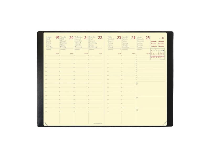 Agenda settimanale 2022 Quo Vadis Affari Prestige - Habana 10x15 cm rosso 285163Q