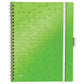 Blocchi spiralati Leitz WOW Be Mobile 80 ff. A4 verde lime metallizzato 46450154