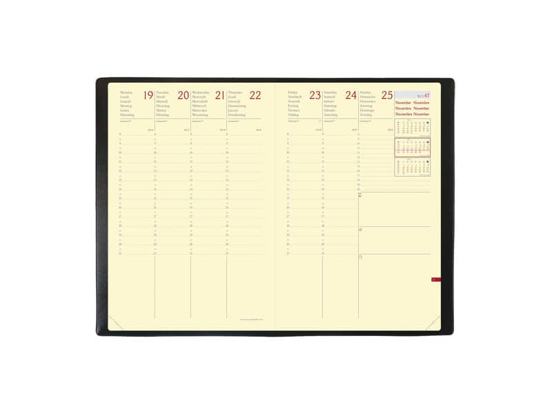 Agenda settimanale 2022 Quo Vadis Ministro Prestige - Habana 16x24 cm nero 286047Q