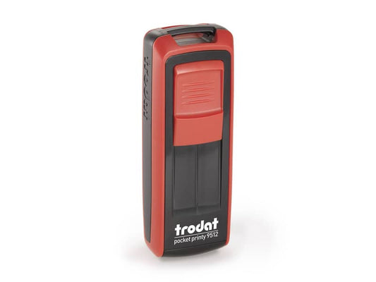 Timbri autoinchiostranti tascabili Trodat Pocket Printy 9512 47x18 mm nero/rosso - 149168