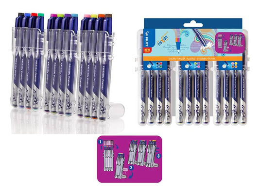 Fineliner Pilot Frixion 0,45 mm assortiti 12 colori conf. 12 pezzi - 356