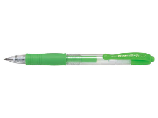 Penne gel a scatto Pilot G2 Neon punta media 0,7 mm verde 1384