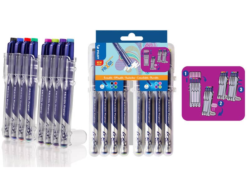 Fineliner Pilot Frixion 0,45 mm assortiti 8 colori Conf. 8 pezzi - 355