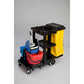 Carrello per pulizie Janitor Rubbermaid nero - ruote 2 fisse 2 mobili 116,8x55,2x97,5 cm - 1805985