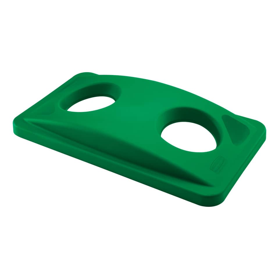 Coperchio per Slim Jim forato per le bottiglie Rubbermaid GREEN FG269288GRN