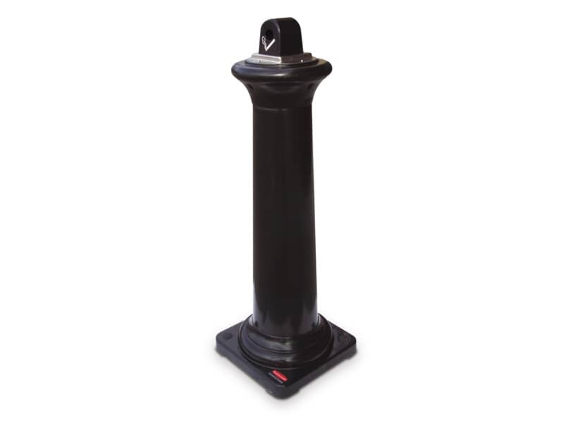 Posacenere colonna in resina Rubbermaid GroundsKeeper™ Tuscan H 102,9 cm - Ø 40 cm nero FG9W3000BLA