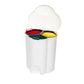 Contenitore a pedale Trio Rubbermaid 3 scomparti per differenziata - bianco 48x39,4x59,2 cm - R050509