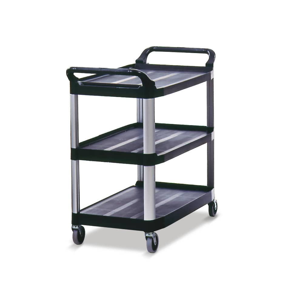 Carrello aperto X-tra™ Utility Cart Rubbermaid 3 ripiani 103.2 x 50.8 x 96 cm nero - 1814566