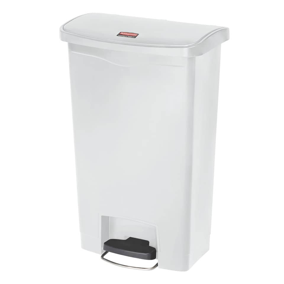 Contenitore in resina Rubbermaid Slim Jim® Step-On bianco 50 L 1883557