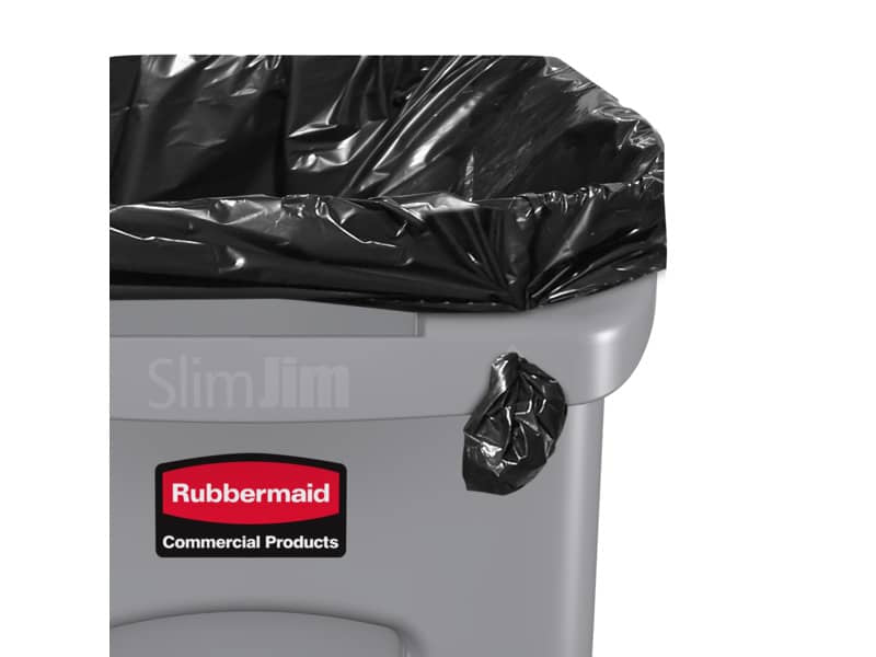 Contenitore rifiuti per differenziata Rubbermaid Slim Jim® con canali di ventilazione 87 L Grigio - FG354060GRAY