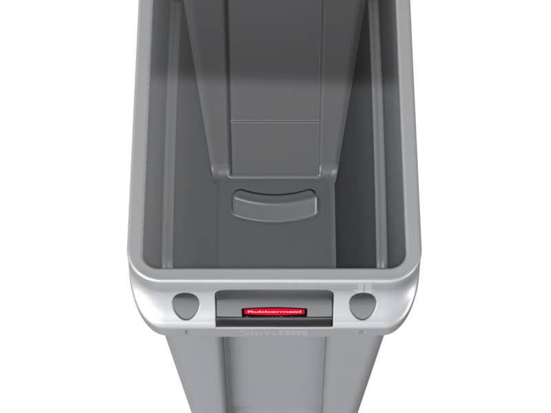 Contenitore rifiuti per differenziata Rubbermaid Slim Jim® con canali di ventilazione 87 L Grigio - FG354060GRAY