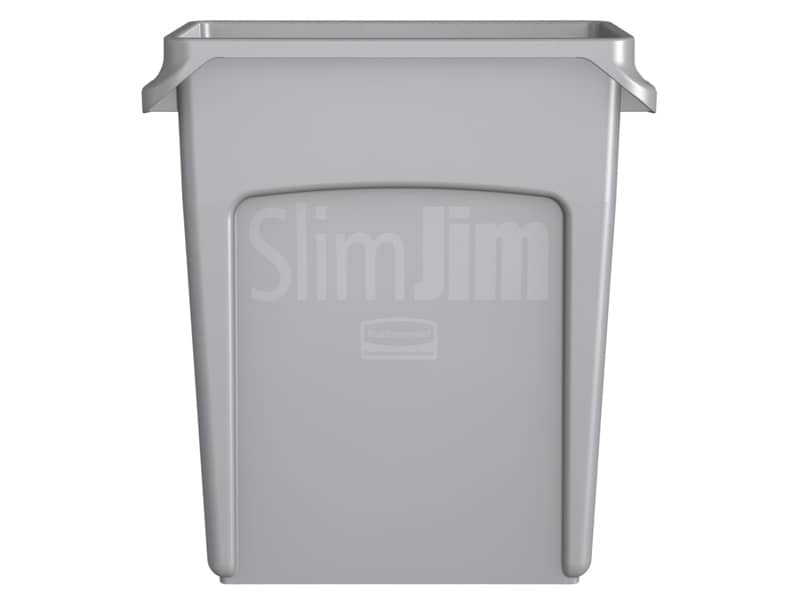 Contenitore rifiuti per differenziata Rubbermaid Slim Jim® con canali di ventilazione - 60 L Grey - 1971258