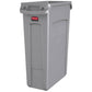 Contenitore rifiuti per differenziata Rubbermaid Slim Jim® con canali di ventilazione 87 L Grigio - FG354060GRAY