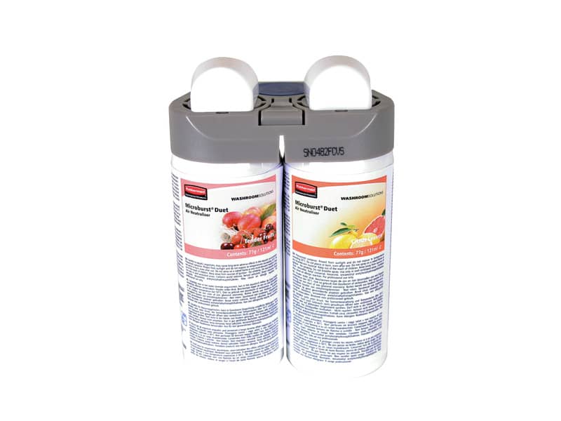 Ricarica profumatore Rubbermaid Microburst Duet Tender Fruits/Citrus 2x121 ml - conf. 2 pezzi - 1910756