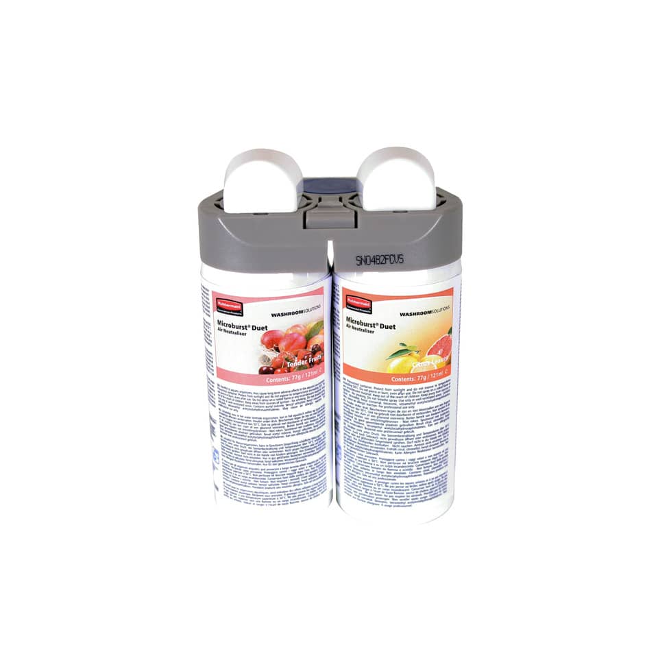 Ricarica profumatore Rubbermaid Microburst Duet Tender Fruits/Citrus 2x121 ml - conf. 2 pezzi - 1910756