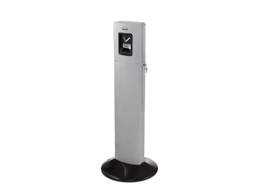 Posacenere a colonna Rubbermaid Metropolitan argento - H 108,7 cm - Ø 43 cm FGR93400SM