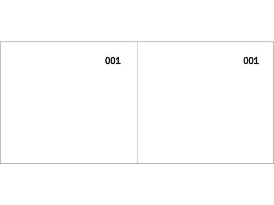 Scontrino colorato a 2 sezioni Data Ufficio blocco 100 copie prenumerate bianco - DU160000010