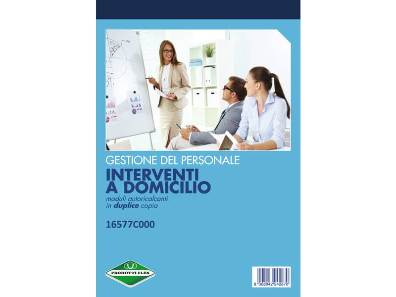 Blocco interventi a domicilio del cliente Data Ufficio 21,5x14,8 - 50x2 copie autoricalcanti - DU16577C000