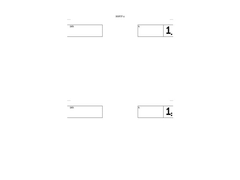 Blocco comande a 2 tagliandi Data Data Ufficio 16,8x10 cm 25x2 copie autoricalcanti - DU161872T00