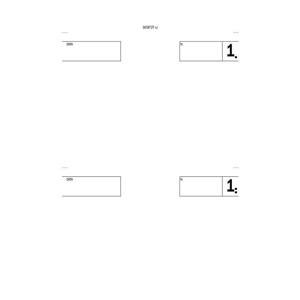 Blocco comande a 2 tagliandi Data Data Ufficio 16,8x10 cm 25x2 copie autoricalcanti - DU161872T00