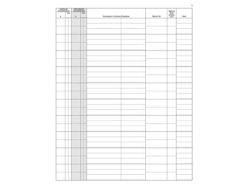 Registro protocollo esportatori data ufficio 10 pagg. 31x24,5 cm DU139400000