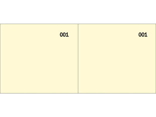 Scontrino colorato a 2 sezioni Data Ufficio blocco 100 copie prenumerate giallo - DU160000030