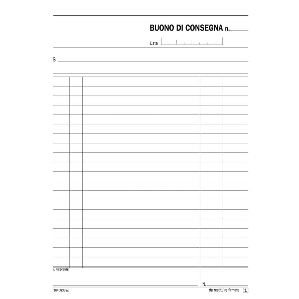 Blocco buoni di consegna flex 21,5x14,8 cm - 33x3 copie data ufficio DU164583300