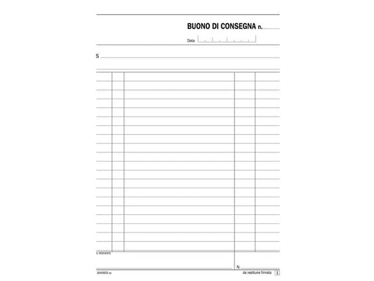 Blocco buoni di consegna flex 21,5x14,8 cm - 33x3 copie data ufficio DU164583300
