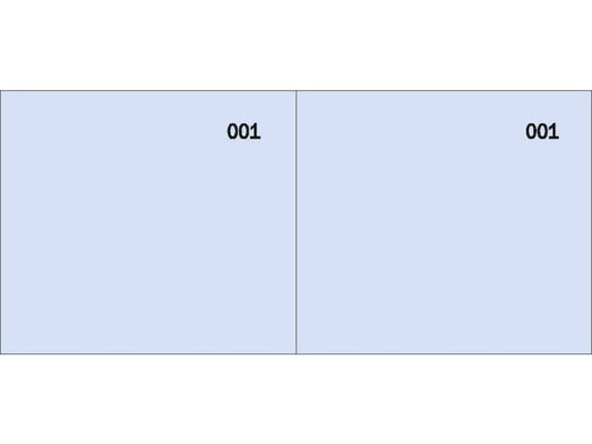 Scontrino colorato a 2 sezioni Data Ufficio blocco 100 copie prenumerate blu - DU160000040