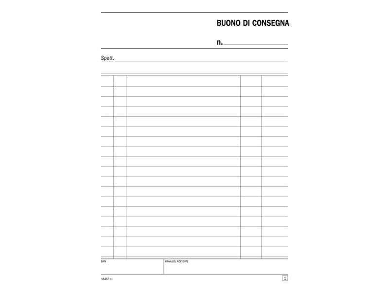 Blocco buoni di consegna data ufficio 21,5x14,8 cm - 50x2 copie autoricalcanti DU164570000